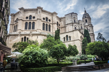 Fototapeta na wymiar The Cathedral - Malaga's main historical building