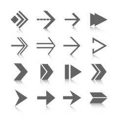 Arrow symbols icons set