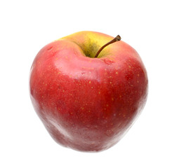 Ripe red apple isolated on the white background.