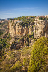 beautiful sunset over the Ronda, areal view ,Spain