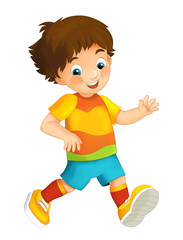 Fototapeta premium Cartoon character - isolated - training sport - illustration for children