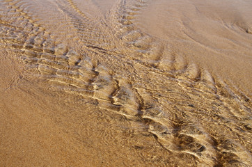 Closeup of freshwater waves