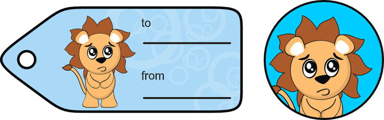 lion baby funny cute cartoon sticker02