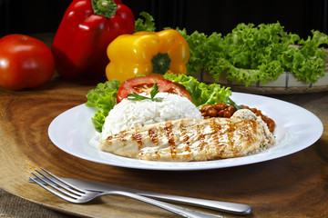 steak grilled chicken