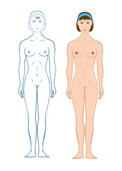 Silhouette female body