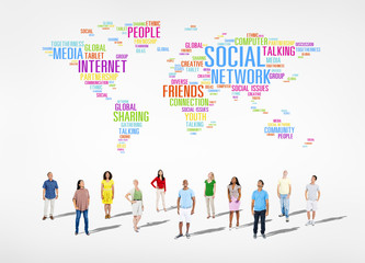 Multiethnic People and a Social Networking Concept
