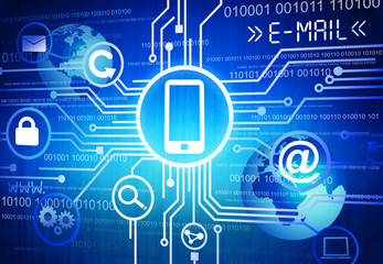 Global Communication Concept with Smartphone