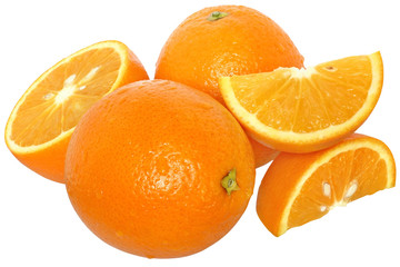Sliced oranges heap