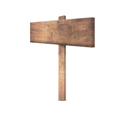 Wooden old sign