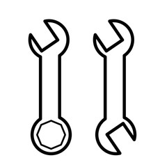 spanner outline vector