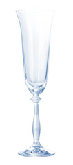 Obraz premium empty glass for champagne isolated on white