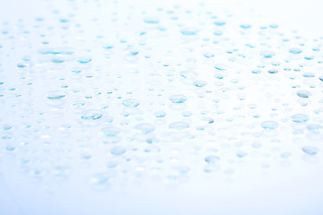 Water drops on white background