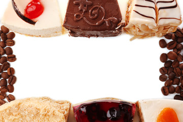 Assortment of pieces of cake, isolated on white © Africa Studio