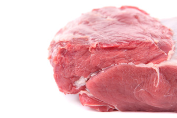 Raw beef meat isolated on white