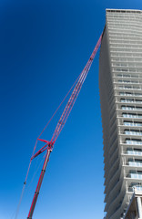 Fototapeta premium Low angle view of an incomplete building, Toronto, Ontario, Cana