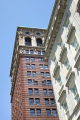 Fototapeta na wymiar Niski kąt budynku, Manhattan, Nowy Jork, Nowy Jork S