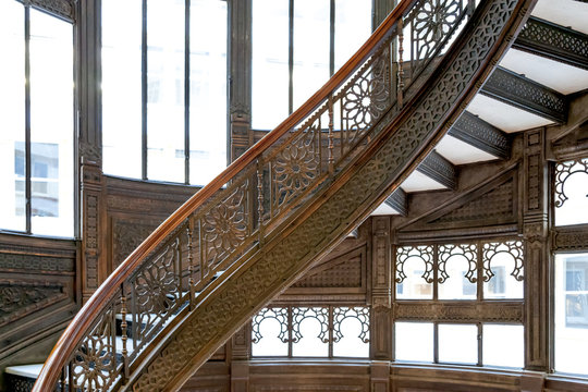 Spiral staircase, Chicago, Cook County, Illinois, USA