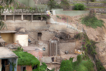 Construction equipments at a house, Lima, Peru