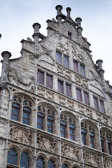 Fototapeta na wymiar Low angle view of a house, The Graslei, Ghent, Belgium