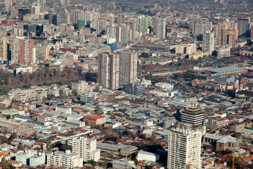 Aerial view of a city, Santiago, Chile