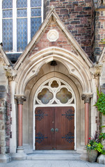 Fototapeta na wymiar Facade of a church, Toronto, Ontario, Canada