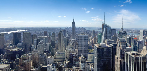 Skyscraper in a city, Empire State Building, Lower Manhattan, Ne