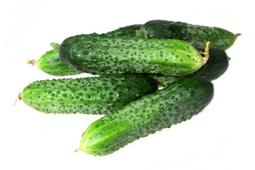 Green cucumbers