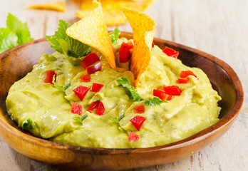 Bowl with guacamole