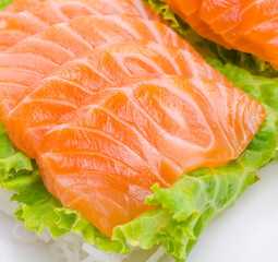 Salmon sashimi