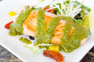 Grill salmon