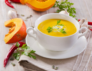 Creamy pumpkin soup