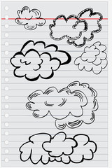 doodle clouds