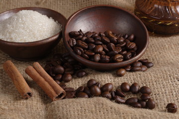 Robusta Coffee Beans at Goni Sack
