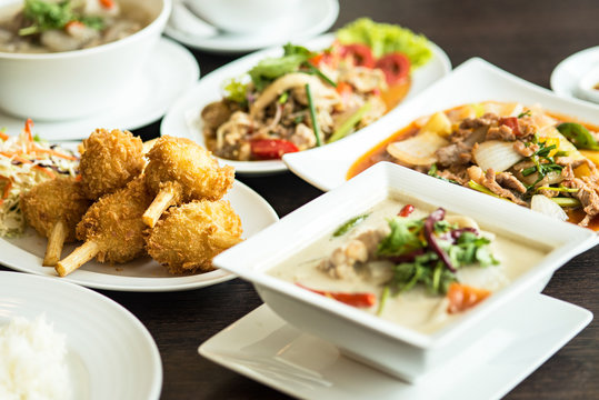 thai cuisine- tom kha kai -chicken in coconut milk soup