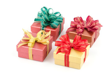 Gift box isolated white background