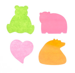 Paper note isolated on white background