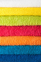 Stack of colorful towels