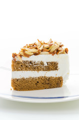 Coffee cake isolated on white background