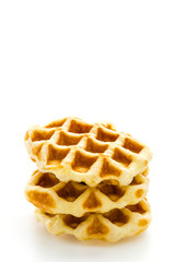 Waffle isolated on white background