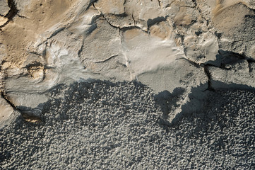 Dried mud texture at muddy volcanoes