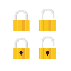 Locks icons on white background.