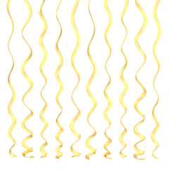 Serpentine ribbons isolated