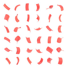 Confetti glossy flakes isolated