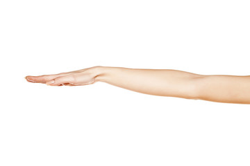 woman's hand with the hand facing downwards