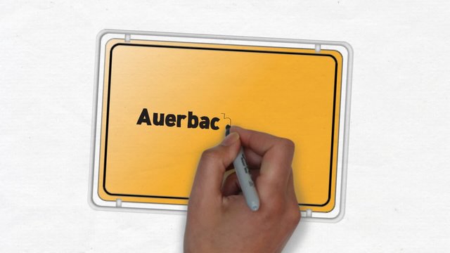 Auerbach Vogtland Ortseingangsschild Ortseingang Stadt