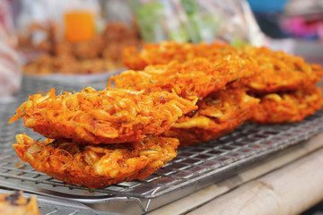 Fried Shrimp Cake in the market