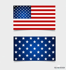 American Flag. Vector illustration.