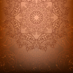 Decorative background with abstract hand drawn ornament