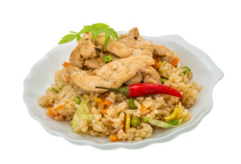 Fried rice with chicken