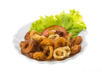 Fried squid rings